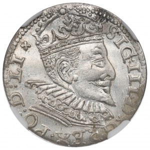Žigmund III Vasa, Trojak 1594, Riga - nepopísané - NGC MS62