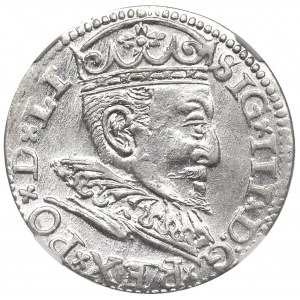 Žigmund III Vasa, Trojak 1596, Riga - NGC MS63