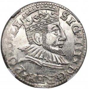 Sigismund III. Vasa, Trojak 1592, Riga - NGC MS62