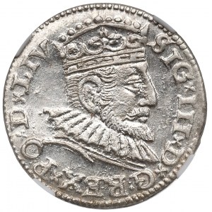 Sigismund III Vasa, Trojak 1593, Riga - SCHÖN - NGC MS64