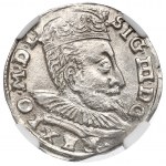 Sigismund III Vasa, Troika 1596, Vilnius - date at top - NGC MS63