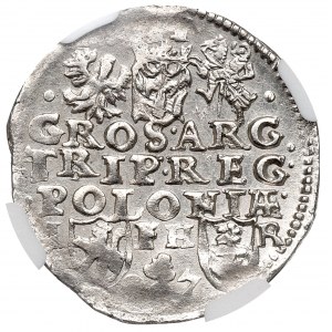 Zygmunt III Waza, Trojak 1597, Poznań - piękny - NGC MS62