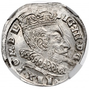 Sigismundus III, 3 groschen 1596, Vilnius - NGC MS62