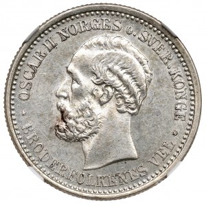 Norway, 1 krone 1897 - NGC MS62