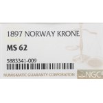 Norway, 1 krone 1897 - NGC MS62