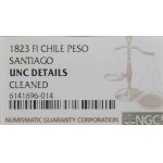 Chile, Peso 1823 - NGC UNC Details