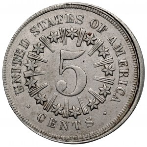 USA, 5 Cents 1867 - DESTRUKT
