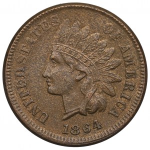 USA, 1 cent 1864 - 90-stupňový kábel