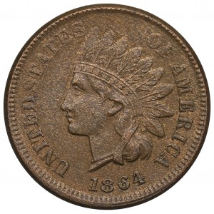 USA, 1 cent 1864 - SKRĘTKA 90 STOPNI