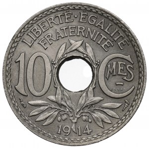 Francúzsko, 10 centimes 1914 - Proces/Essai Piedfort