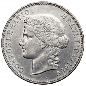 Švajčiarsko, 5 frankov 1890