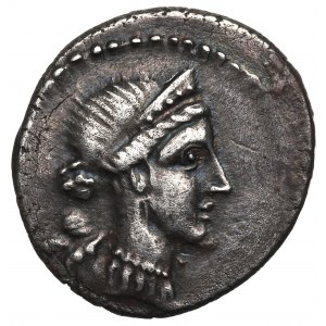 Rímska republika, Julius Caesar, denár (49-48 pred n. l.)