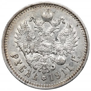 Rusko, Mikuláš II., rubl 1911 ЭБ