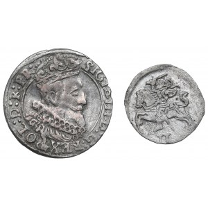 Žigmund II August a Žigmund III Vasa, sada mincí