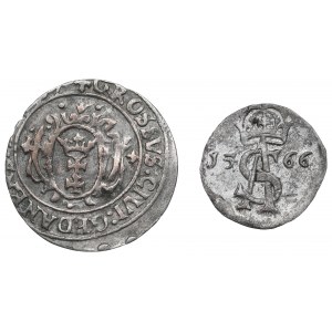 Zikmund II Augustus a Zikmund III Vasa, sada mincí