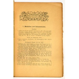 Katalog aukcyjny Adolph Hess Nachf. „Gustav Adolph, König von Schweden. Münzen und Medaillen - Sammlung des Herrn Dr. Ludwig Schultze in Hamburg”