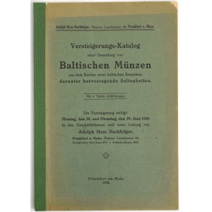 Aukčný katalóg Adolph Hess Nachf. Versteigerungs-Katalog einer Sammlung von Baltischen Münzen.