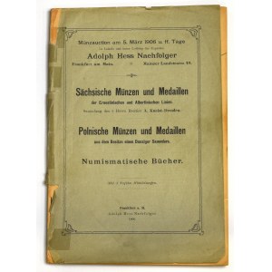 Aukčný katalóg Adolf Hess Polnische Münzen und Medaillen dem Besitze eines Danziger Sammlers