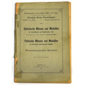 Katalog aukcyjny Adolf Hess „Polnische Münzen und Medaillen dem Besitze eines Danziger Sammlers