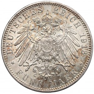 Germany, Bayern, 5 mark 1913