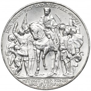 Germany, Preussen, 3 mark 1913 - 100 years of the victory over Napoleon