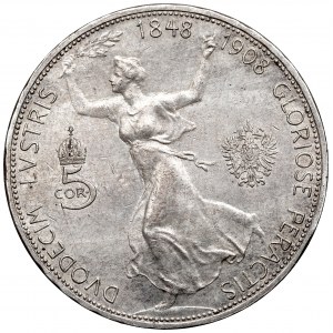 Austria, Franz Joseph, 5 corona 1908