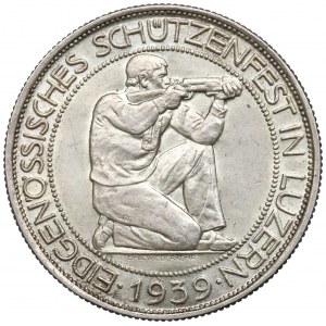 Švajčiarsko, 5 frankov 1939 - Luzern