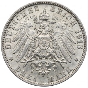 Germany, Hamburg, 3 mark 1913