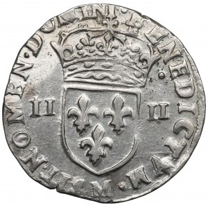 Henrich III. z Valois, 1/4 ecu 1587, Toulouse