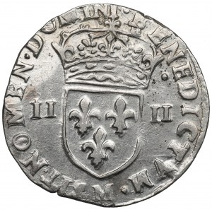 France/Poland, Henri III, 1/4 ecu 1587, Touluse