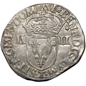 France/Poland, Henri III, 1/4 ecu 1588, Nantes