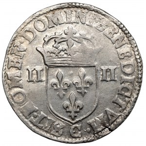France/Poland, Henri III, 1/4 ecu 1587, Saint Lo