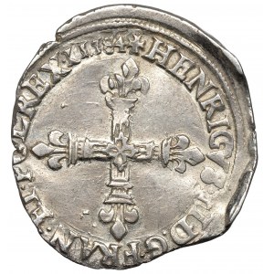 Jindřich III. z Valois, 1/4 ecu 1584, Angers