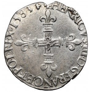 France/Poland, Henri III, 1/4 ecu 1583, La Rochelle
