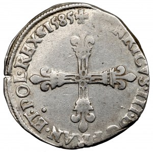 France/Poland, Henri III, 1/4 ecu 1585, Saint Lo