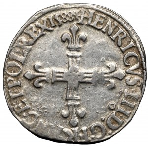 France/Poland, Henri III, 1/4 ecu 1588, Rennes