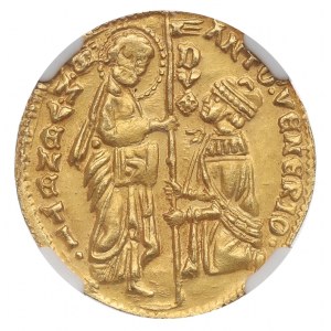 Italien, Venedig, Antonio Venier 1 Zecchino ohne Datum - NGC MS62