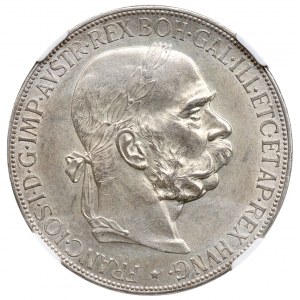 Rakúsko, František Jozef, 5 korún 1907 - NGC MS61