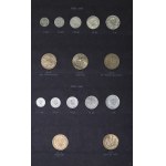People's Republic of Poland, Set of circulation coins 1949-1990 in dedicated claspers