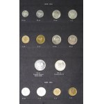 PRL, Komplet monet obiegowych 1949-1990 w dedykowanych klaserach
