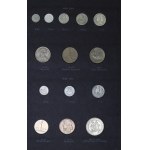 People's Republic of Poland, Set of circulation coins 1949-1990 in dedicated claspers