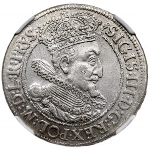 Žigmund III Vasa, Ort 1615, Gdansk - krásny - NGC MS62