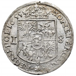 John II Casimir, 18 groschen 1655, Cracow - NGC AU55