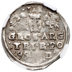 Žigmund III Vasa, Trojak 1599, Bydgoszcz - NGC MS65 - VÝBORNÝ