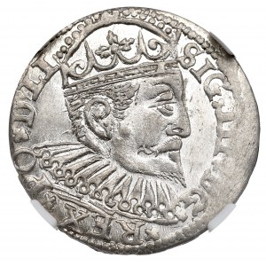 Zygmunt III Waza, Trojak 1600, Ryga - WYŚMIENITY - NGC MS64