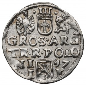 Žigmund III Vasa, Trojak 1597, Lublin - vzácny - VÝBORNÝ