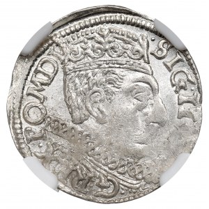 Sigismund III Vasa, Trojak 1599, Poznań - unbeschrieben - NGC MS64