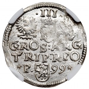 Zygmunt III Waza, Trojak 1599, Poznań - nieopisany - NGC MS64