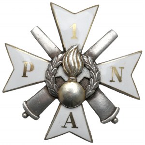 II RP, Badge of the 1st Heavy Artillery Regiment, Warsaw-Góra Kalwaria - Gontarczyk, Warsaw