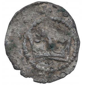 Kazimír III Veľký, denár - písmeno R a koruna - RARE